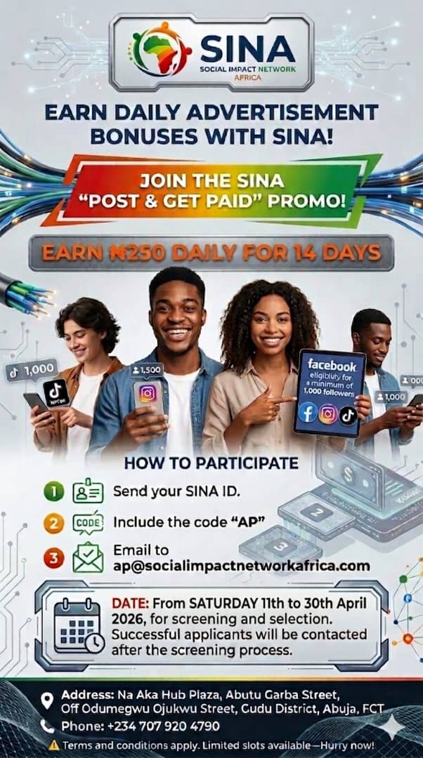 https://socialimpactnetworkafrica.com/register.php?ref=SINA/2026/007